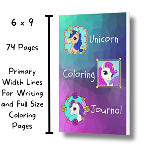 unicorn coloring journal