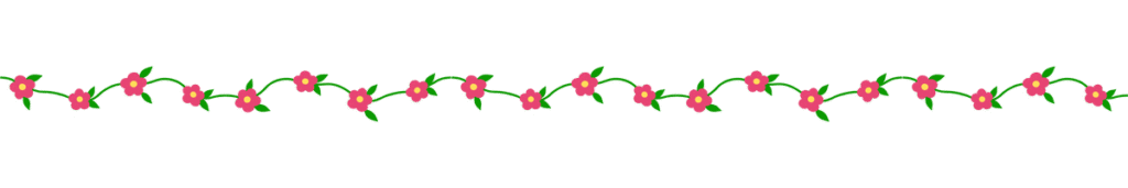 pink flower garland seperator Pink floral garland graphic used as blog post divider for cozy Mother’s Day story